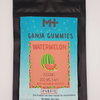 M&H Watermelon Gummies w/Rainbow Candy - 2000mg